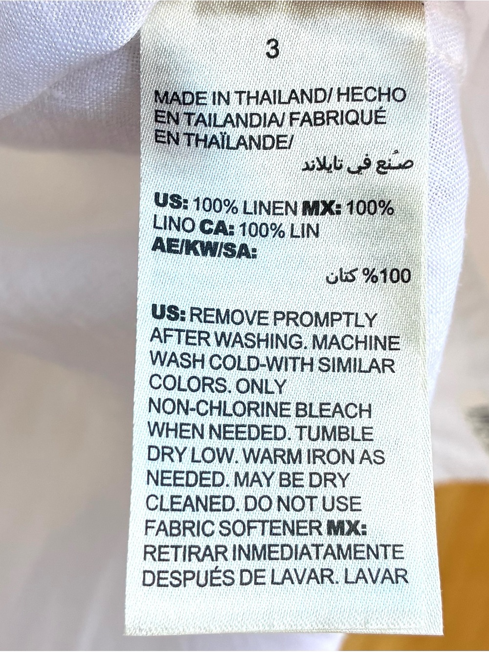 Chico’s EUC White Linen No Iron Button Up Shirt Sz XL - Picture 6 of 7